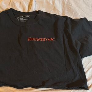 Fleetwood Mac Black Cropped Logo Tee